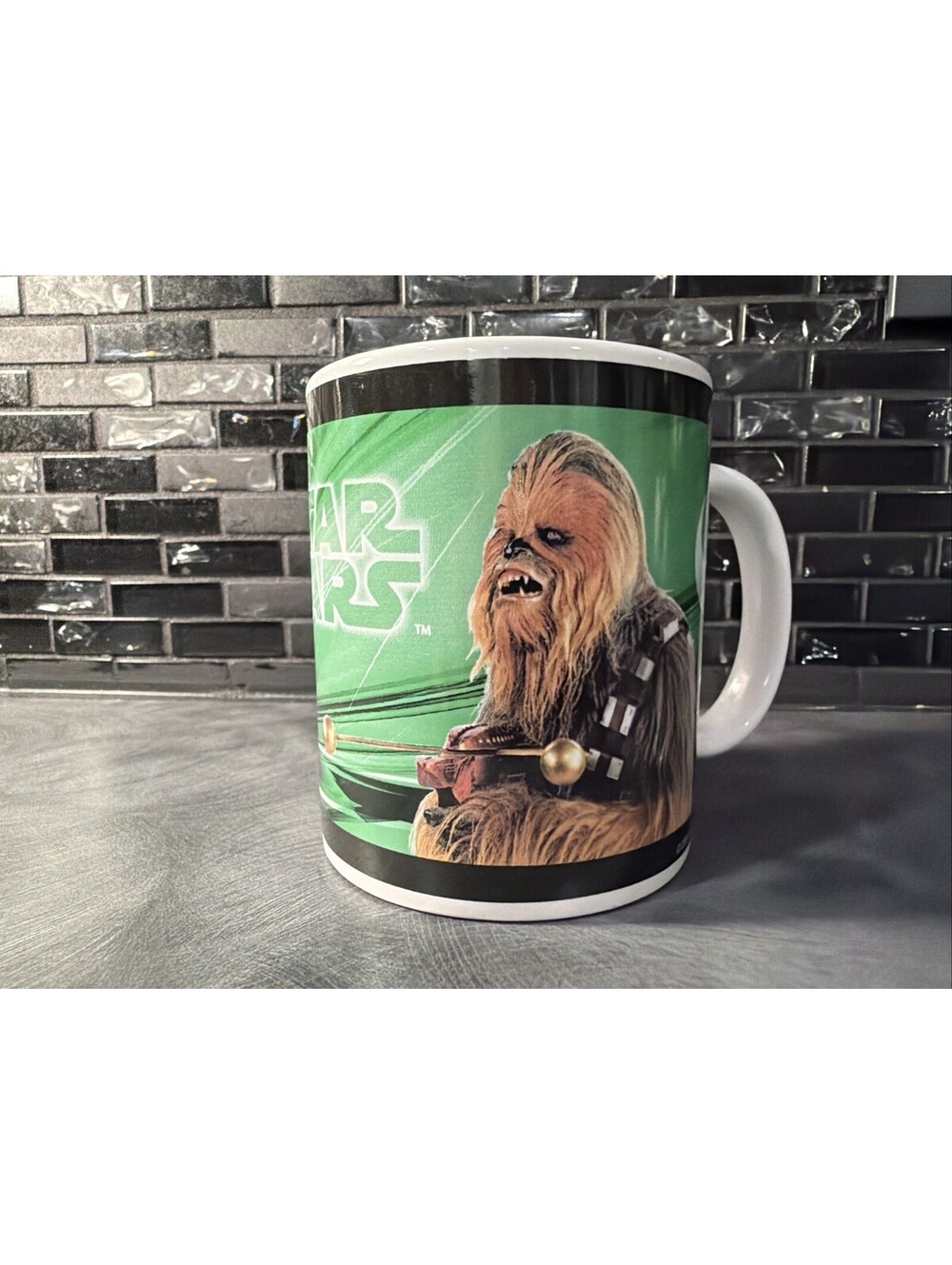 STAR WARS Yoda Chewbacca COFFEE Mug  Tea Cocoa Cup Green Lucasfilm Galerie 12oz